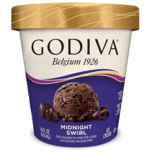 godiva ice cream, midnight swirl 414ml wholesale - product's photo