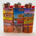 brand new bic lighters lot of 3 lighters collection original disposabl - product's photo