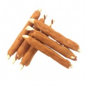 rawhide stick wrapped by pet food - product's photo
