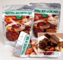 mongolian stewed horse meat, natural meat product  - product's photo
