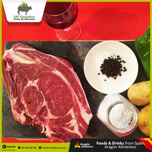 spanish fresh halal beef steak or t-bone meat - product's photo