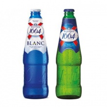 kronenbourg 1664 blanc beer in blue 25cl, 33cl bottles and 500ml  - product's photo