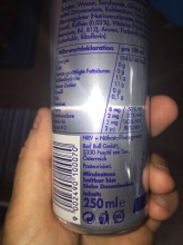 redbull energy drink, austrian origin - product's photo