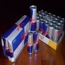 red bull energy drink pallets - english and spanish versions - product's photo