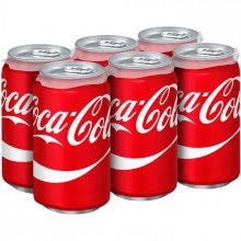 coca cola 330ml cans soft drinks  - product's photo