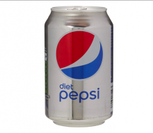 diet pepsi soft drink can 330ml [pack 24] - product's photo