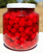 canned cherry in glass jar - product's photo