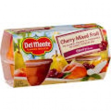 case of 6 del monte light syrup cherry mixed fruit cups - product's photo