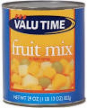 valu time fruit mix in light syrup - product's photo