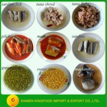 canned food list of canned vegetables and canned fish - product's photo