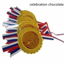 individual packed gold coin chocolate for celebration - product's photo