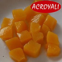 canned yellow peach diced in syrup - product's photo