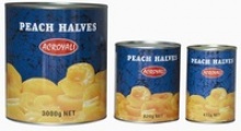 canned yellow peach halves in light syrup  - product's photo