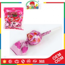 fruit lollies filled with chewing gum lollipops - product's photo