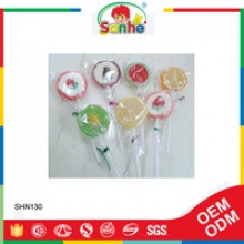  fruit shaped colorful flat lollipop - product's photo