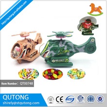 hot new products for 2015 pull wire helicopter candy toy , toy with candy - product's photo