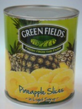 canned pineapple slices in light syrup - product's photo
