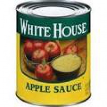 canned unsweetened white house grade apple sauce - product's photo
