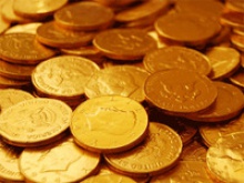 gold coin cheap compound chocolate  - product's photo