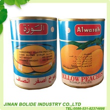 canned yellow peaches in halves - product's photo