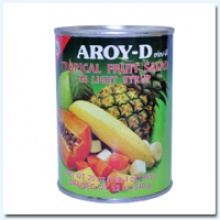 tropical fruit salad in syrup, canned fruits cocktails - product's photo