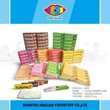 europe 5 stick chewing gum fruit flavor - product's photo