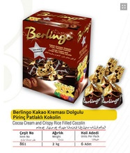 berlingo cocoa cream and crispy rice filled cocolin compound chocolate - product's photo