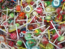 german sweet lollipop with bubble gums - product's photo