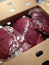 frozen beef liver in vacuum pack - product's photo