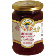 organic apple-cranberry jam "blagodat" with ginger   - product's photo