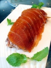 frozen cooking skin-on roasted duck - product's photo