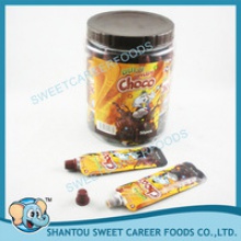 squeeze liquid chocolate jam with popping candy - product's photo