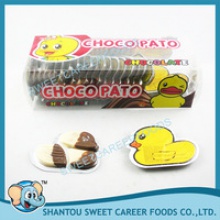 yellow duck shape chocolate with biscuit - product's photo