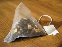 cinnamon orange spice tea in pyramid sachets - product's photo