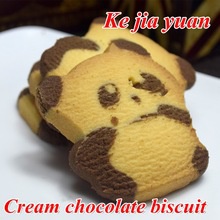 oem chocolate and milk cute little bear biscuit - product's photo