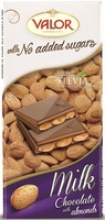 milk chocolate w. almonds no added sugars - product's photo