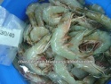 frozen sea white shrimps - product's photo
