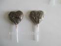 plastic bag wrapped heart shapes swiss chocolate bar - product's photo