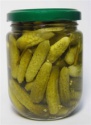vietnam canned food - pickled cucumbers, baby cucumber in glass jar - product's photo