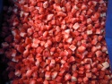 iqf strawberry dice - product's photo