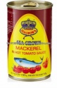 sea crown canned mackerel in hot tomato sauce  - product's photo